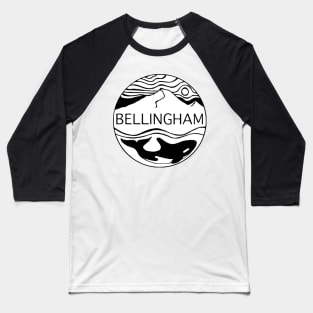 Killer Whale Bellingham Washington Baseball T-Shirt